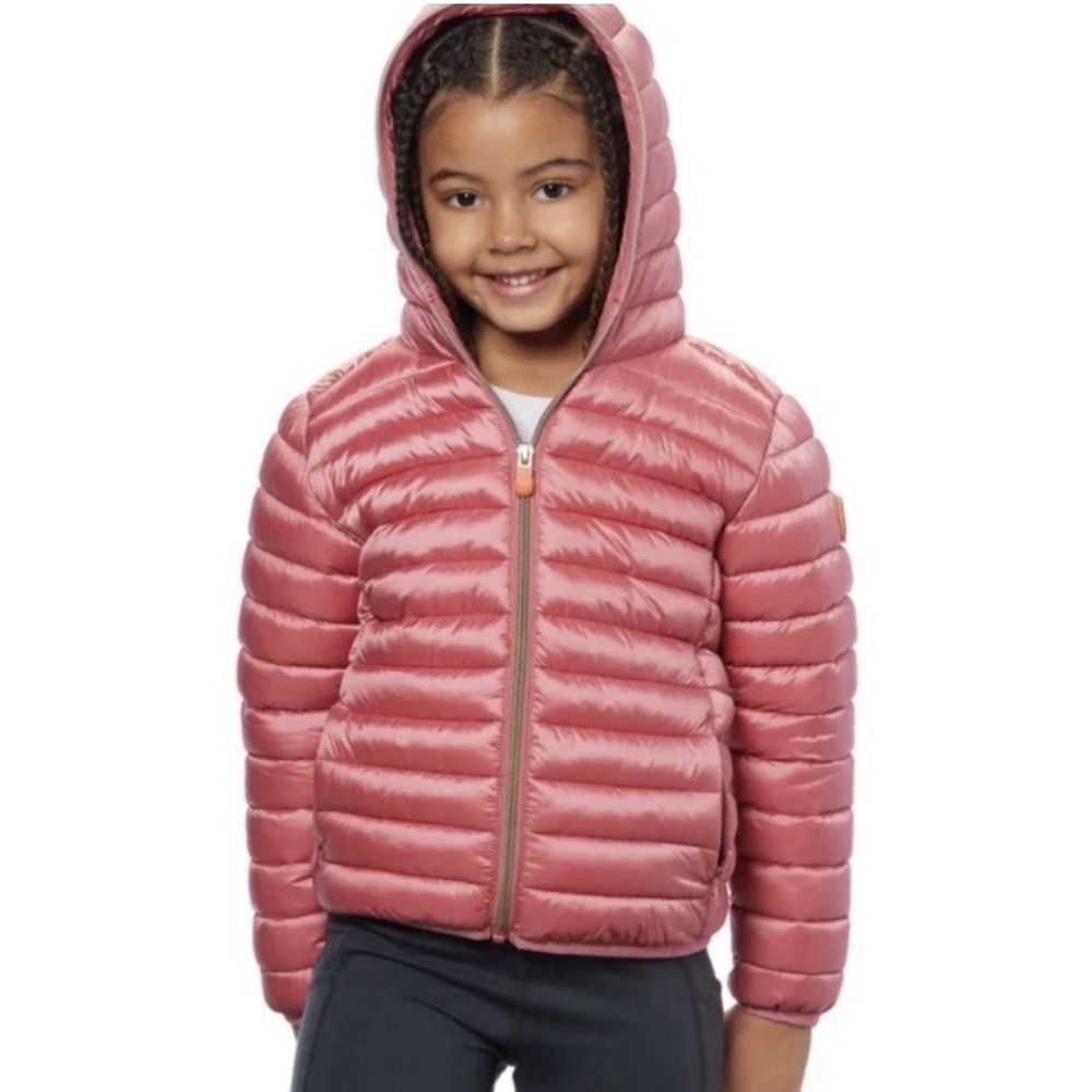 NWT Save The Duck Girls 3 Years Puffer Jacket Quilted Dark Pink "Carol" Vegan